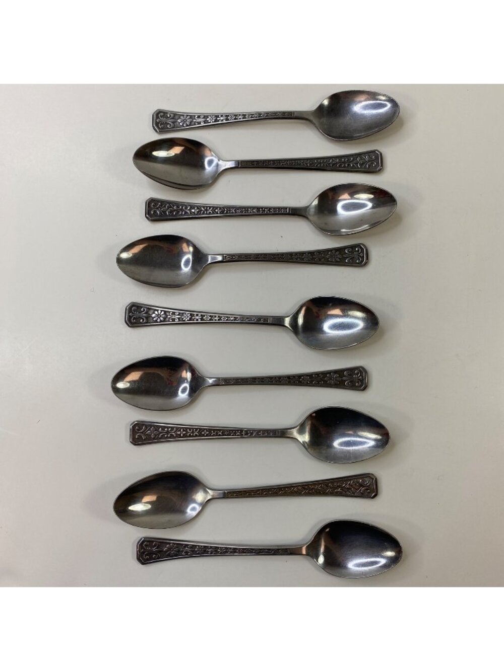 Interpur FLORENZ Stainless Steel Flatware Set 9 Spoons Floral Vintage